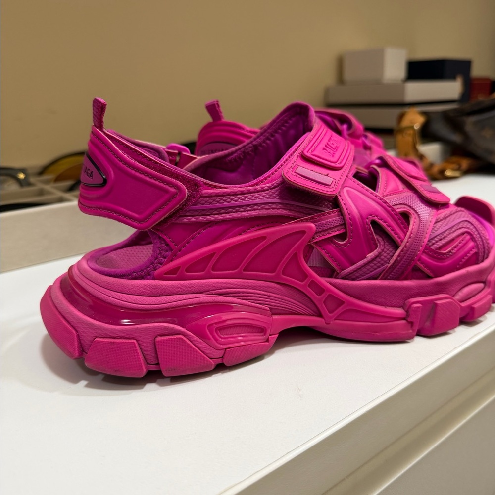 Balenciaga Hot Pink Track Sandal Sneakers